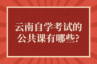 云南自學考試的公共課有哪些?