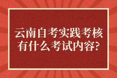 云南自考實(shí)踐考核有什么考試內(nèi)容?