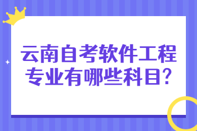 云南自考軟件工程專業有哪些科目?